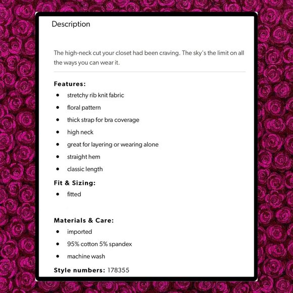 Maurices Plus Size Highline Floral Tank Top 3X - Picture 5 of 9